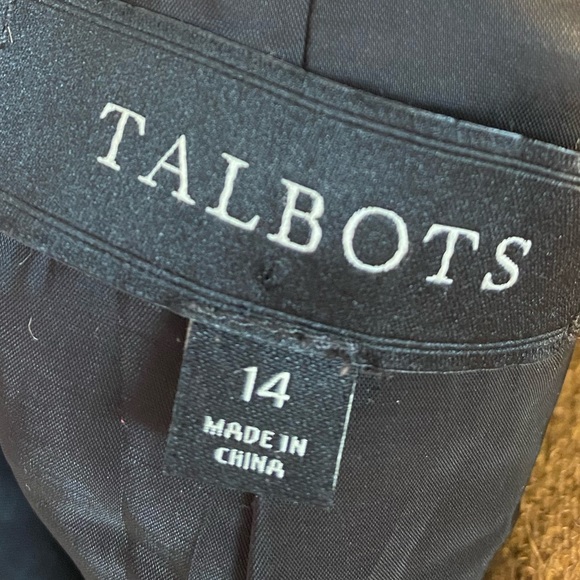 TALBOTS women wool blend coat black/white size 14 - Picture 11 of 11